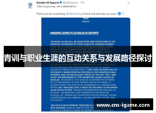 青训与职业生涯的互动关系与发展路径探讨 青训与职业生涯的互动关系与发展路径探讨